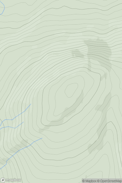 Thumbnail image for Meall Ban [Loch Linnhe to Loch Etive] [NN001532] showing contour plot for surrounding peak
